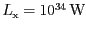 $ L_\mathrm{x}=10^{34}\,\mathrm{W}$