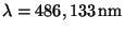 $ \lambda=
486,133\,\mathrm{nm}$