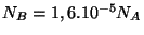 $ N_B=1,6.10^{-5}N_A$